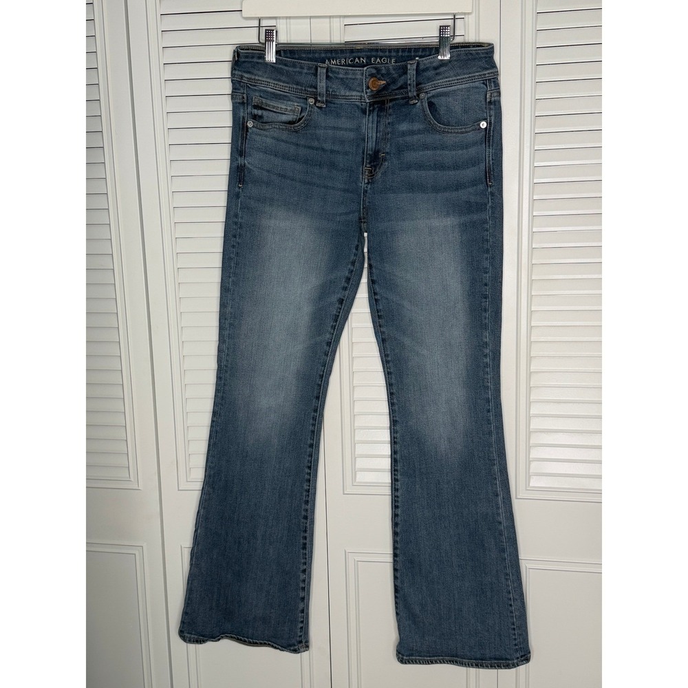 American Eagle Jeans Womens 10 Regular Blue Excellent Super Stretch 3174782356